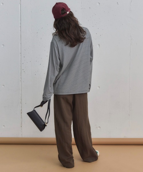 Doux archives（ドゥアルシーヴ）の「ボーダーインナーロンＴｅｅ（Tシャツ/カットソー・レディース・ブラウン系その他/ホワイト×ブラック/ブラック×ホワイト/ホワイト系その他・38）」の22枚目の写真