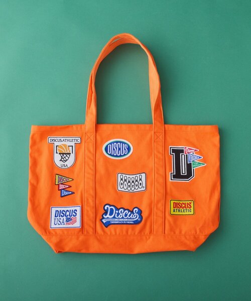 DISCUS（ディスカス）の「【DISCUS】キャンバスワッペンBIGトートバッグ（トートバッグ・レディース・ホワイト/オレンジ/オリーブ・ONE SIZE）」の14枚目の写真