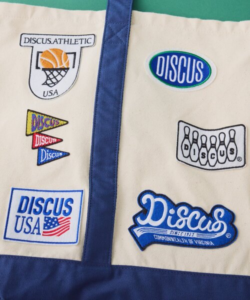 DISCUS（ディスカス）の「【DISCUS】キャンバスワッペンBIGトートバッグ（トートバッグ・レディース・ホワイト/オレンジ/オリーブ・ONE SIZE）」の4枚目の写真