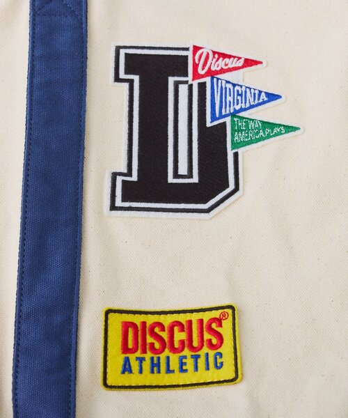 DISCUS（ディスカス）の「【DISCUS】キャンバスワッペンBIGトートバッグ（トートバッグ・レディース・ホワイト/オレンジ/オリーブ・ONE SIZE）」の5枚目の写真
