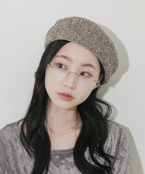 SMELLY(スメリー)の「ミックスパターンベレー(ハンチング/ベレー帽・レディース・ブルー/ブラック/ブラウン・-)」の2枚目の写真