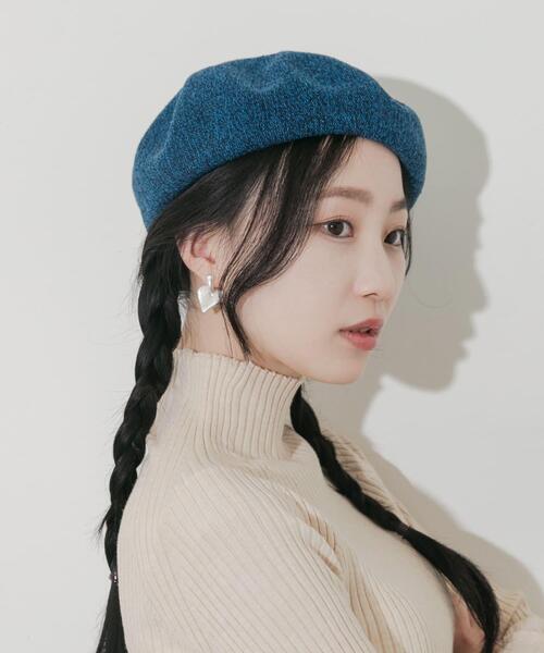 SMELLY(スメリー)の「ミックスパターンベレー(ハンチング/ベレー帽・レディース・ブルー/ブラック/ブラウン・-)」の3枚目の写真