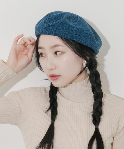 SMELLY(スメリー)の「ミックスパターンベレー(ハンチング/ベレー帽・レディース・ブルー/ブラック/ブラウン・-)」の16枚目の写真