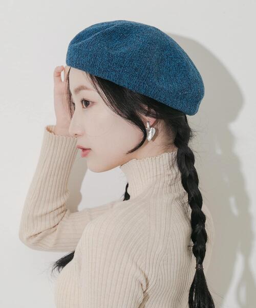 SMELLY(スメリー)の「ミックスパターンベレー(ハンチング/ベレー帽・レディース・ブルー/ブラック/ブラウン・-)」の15枚目の写真