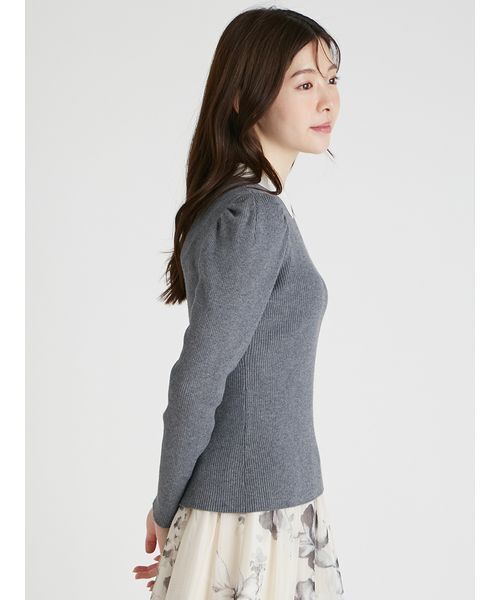 CELFORD（セルフォード）の「カシミア混襟付きニット（ニット/セーター・レディース・コーラルピンク/ブラック/グレー・38/36）」の7枚目の写真