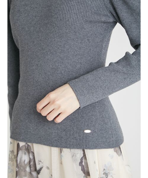 CELFORD（セルフォード）の「カシミア混襟付きニット（ニット/セーター・レディース・コーラルピンク/ブラック/グレー・38/36）」の10枚目の写真