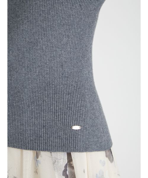 CELFORD（セルフォード）の「カシミア混襟付きニット（ニット/セーター・レディース・コーラルピンク/ブラック/グレー・38/36）」の11枚目の写真