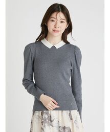 CELFORD【HANAE MORIコラボ】プリーツスリーブニットプルオーバー HANAE MORI×CELFORDコラボ】刺繍ニットプルオーバー(ニットプル