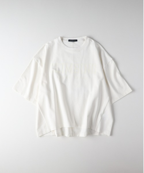 Right-on（ライトオン）の「【見た目は秋、機能は夏】【HONEYSUCKLE ROSE】インレイロゴＴシャツ(接触冷感/UVカット)（Tシャツ/カットソー・レディース・キナリ/ダークグレー/オフホワイト/レッド・M/S/L）」の2枚目の写真