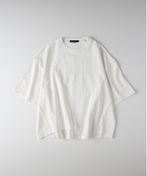 Right-on（ライトオン）の「【見た目は秋、機能は夏】【HONEYSUCKLE ROSE】インレイロゴＴシャツ(接触冷感/UVカット)（Tシャツ/カットソー・レディース・キナリ/ダークグレー/オフホワイト/レッド・M/S/L）」の12枚目の写真