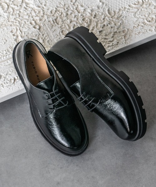 FABIO RUSCONI（ファビオルスコーニ）の「【FABIO RUSCONI】ラウンドトウ厚底レースアップシューズ(F51634)（ドレスシューズ・レディース・ブラック/ブラック系その他/ダークブラウン・35/36/37/38/39）」の2枚目の写真