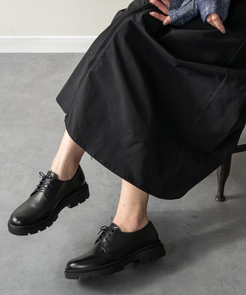 FABIO RUSCONI（ファビオルスコーニ）の「【FABIO RUSCONI】ラウンドトウ厚底レースアップシューズ(F51634)（ドレスシューズ・レディース・ブラック/ブラック系その他/ダークブラウン・35/36/37/38/39）」の11枚目の写真