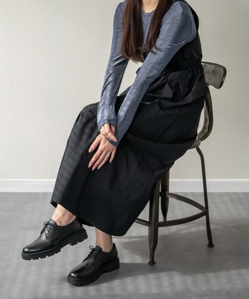 FABIO RUSCONI（ファビオルスコーニ）の「【FABIO RUSCONI】ラウンドトウ厚底レースアップシューズ(F51634)（ドレスシューズ・レディース・ブラック/ブラック系その他/ダークブラウン・35/36/37/38/39）」の12枚目の写真