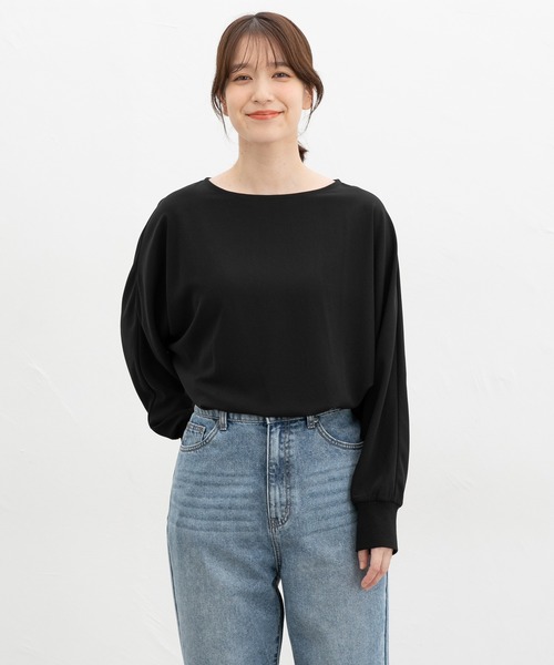 Honeys（ハニーズ）の「ドルマンブラウス（シャツ/ブラウス・レディース・ボルドー/ブラック/グレイッシュベージュ/チャコール・M/LL/L）」の6枚目の写真