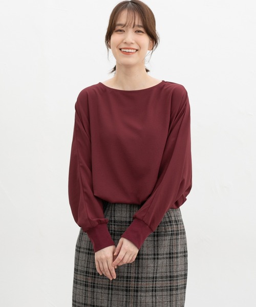 Honeys（ハニーズ）の「ドルマンブラウス（シャツ/ブラウス・レディース・ボルドー/ブラック/グレイッシュベージュ/チャコール・M/LL/L）」の8枚目の写真