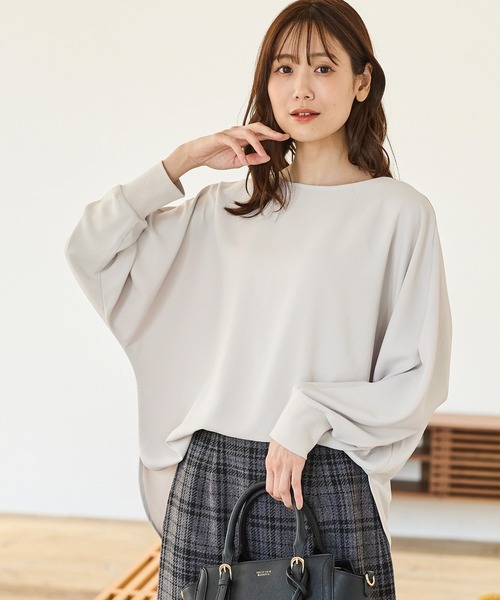 Honeys（ハニーズ）の「ドルマンブラウス（シャツ/ブラウス・レディース・ボルドー/ブラック/グレイッシュベージュ/チャコール・M/LL/L）」の15枚目の写真