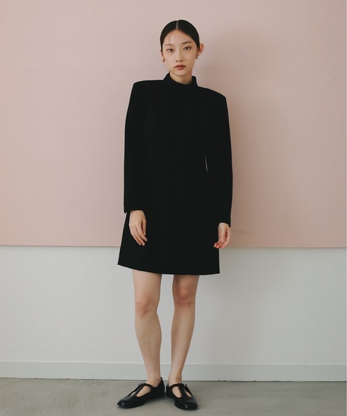 ワンピース POWER SHOULDER MINIDRESS POWER SHOULDER MINIDRESS(36 GREY): DRESSjosemoon