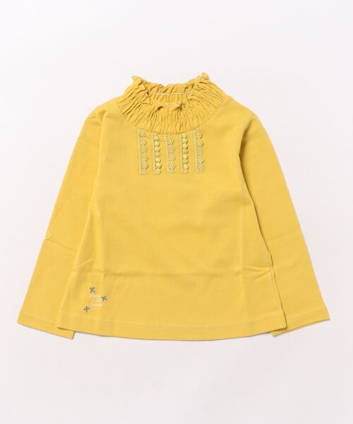 RAGMART（ラグマート）の「ゴムシャーリング襟長袖Ｔシャツ（Tシャツ/カットソー・キッズ・ネイビー/イエロー/グレー・110cm/120cm/130cm/100cm）」の3枚目の写真