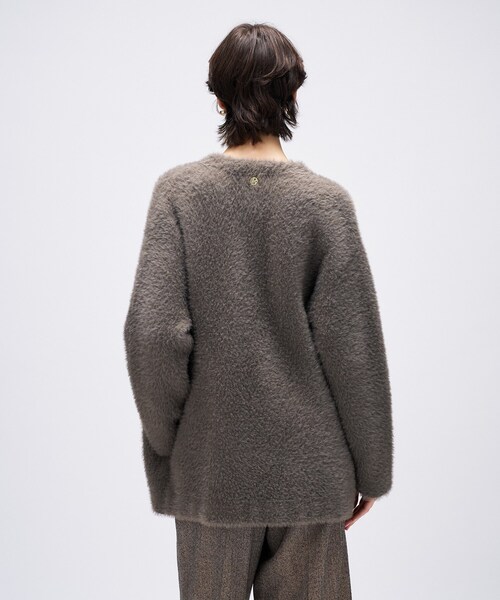 cloenc（クロエンス）の「【手洗い可】フェザーヤーンカーディガン（カーディガン/ボレロ・レディース・ナチュラル/ブラウン系/ピンク・02）」の7枚目の写真