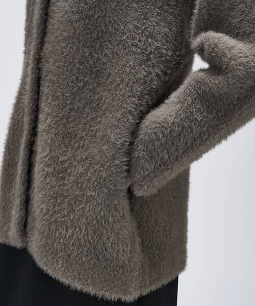 cloenc（クロエンス）の「【手洗い可】フェザーヤーンカーディガン（カーディガン/ボレロ・レディース・ナチュラル/ブラウン系/ピンク・02）」の11枚目の写真