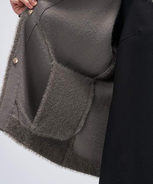 cloenc（クロエンス）の「【手洗い可】フェザーヤーンカーディガン（カーディガン/ボレロ・レディース・ナチュラル/ブラウン系/ピンク・02）」の16枚目の写真