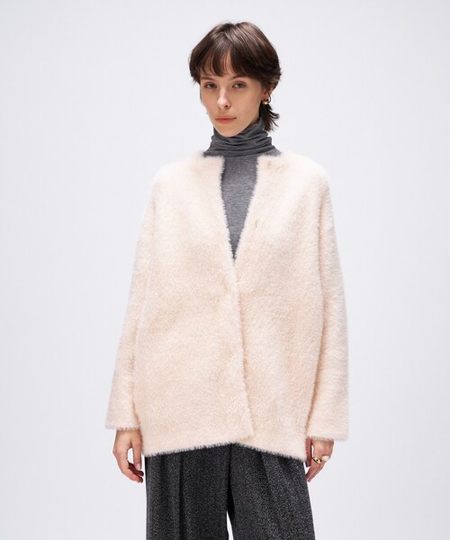 cloenc（クロエンス）の「【手洗い可】フェザーヤーンカーディガン（カーディガン/ボレロ・レディース・ナチュラル/ブラウン系/ピンク・02）」の19枚目の写真