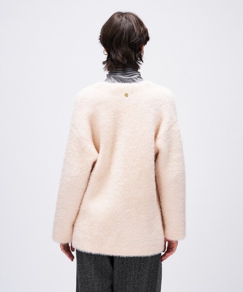 cloenc（クロエンス）の「【手洗い可】フェザーヤーンカーディガン（カーディガン/ボレロ・レディース・ナチュラル/ブラウン系/ピンク・02）」の22枚目の写真