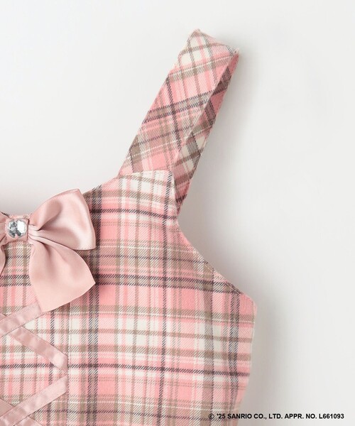 マイメロディ＆クロミ×ANY KIDS】チェック ジャンパースカート