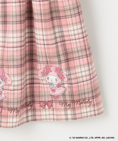 ANY（エニィ）の「【マイメロディ＆クロミ×ANY KIDS】チェック ジャンパースカート（スカート・キッズ・ブラック系3/ピンク系3・130/120/110）」の5枚目の写真