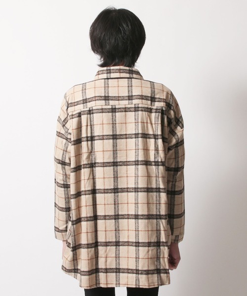 SHISKY（シスキー）の「【オーバーサイズ ヘビーネルシャツ】ワイドシルエット　チェック柄ヘビーネルシャツ（シャツ/ブラウス・メンズ・グレー系その他/ブラウン系その他/オレンジ系その他/ブラック系その他/ベージュ系その他/グリーン系その他・FREE）」の22枚目の写真