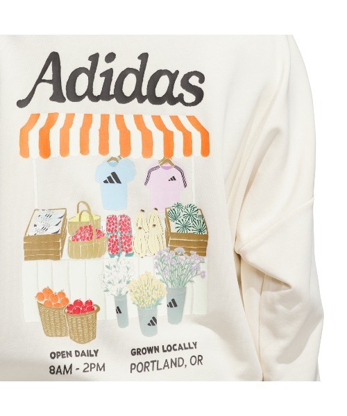adidas(アディダス)の「【adidas×アルペン限定モデル】アディダス adidas W FARMKT FT クルースウェット(スウェット・レディース・ブルー/ホワイト/ライトグレー・S/M/L/XL)」の9枚目の写真