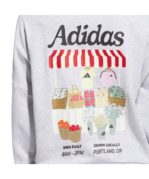 adidas(アディダス)の「【adidas×アルペン限定モデル】アディダス adidas W FARMKT FT クルースウェット(スウェット・レディース・ブルー/ホワイト/ライトグレー・S/M/L/XL)」の12枚目の写真