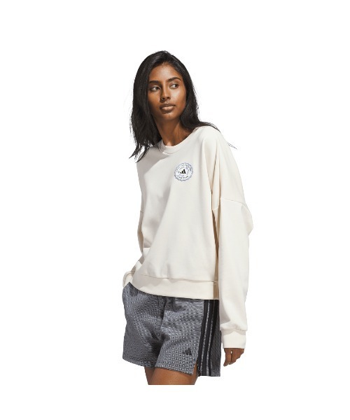 adidas(アディダス)の「【adidas×アルペン限定モデル】アディダス adidas W FARMKT FT クルースウェット(スウェット・レディース・ブルー/ホワイト/ライトグレー・S/M/L/XL)」の7枚目の写真