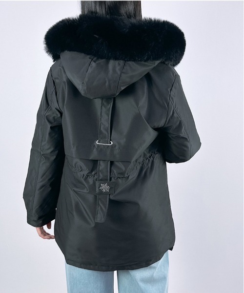 セール】【ふわふわファーで包まれる、冬映えモッズコート】裏