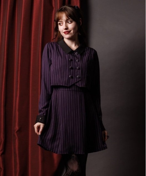 バイカラーサックワンピース（ワンピース）｜axes femme（アクシーズ