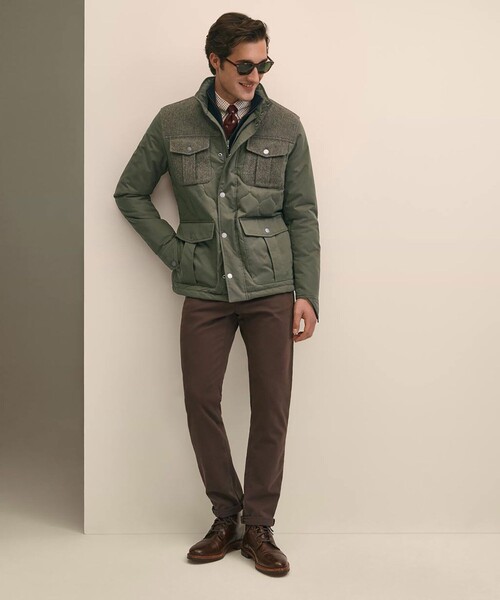 BROOKS BROTHERS（ブルックスブラザーズ）の「ポリエステルブレンド　キルティング×ツイード　フィールドジャケット（ミリタリージャケット・メンズ・カーキ・LARGE/MEDIUM/SMALL/X-LARGE）」の15枚目の写真