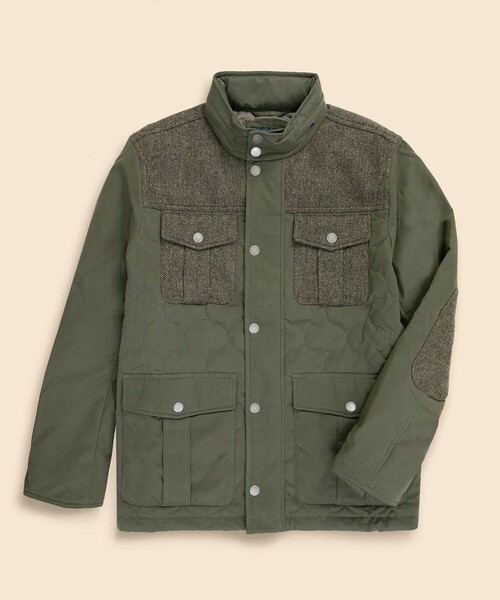 BROOKS BROTHERS（ブルックスブラザーズ）の「ポリエステルブレンド　キルティング×ツイード　フィールドジャケット（ミリタリージャケット・メンズ・カーキ・LARGE/MEDIUM/SMALL/X-LARGE）」の21枚目の写真