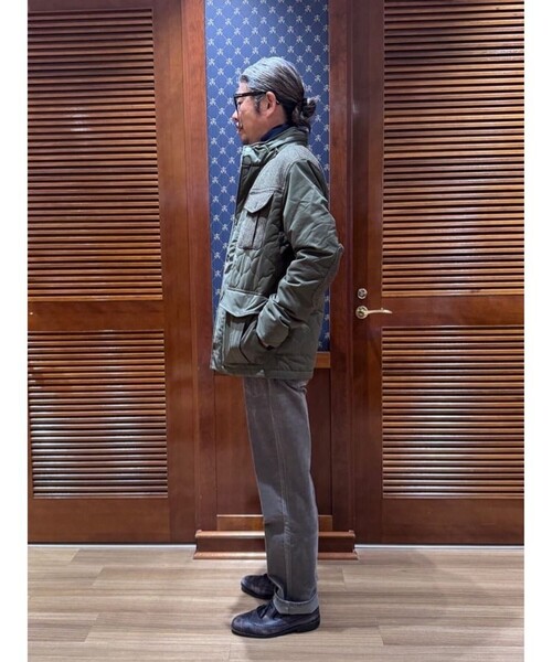 BROOKS BROTHERS（ブルックスブラザーズ）の「ポリエステルブレンド　キルティング×ツイード　フィールドジャケット（ミリタリージャケット・メンズ・カーキ・LARGE/MEDIUM/SMALL/X-LARGE）」の4枚目の写真