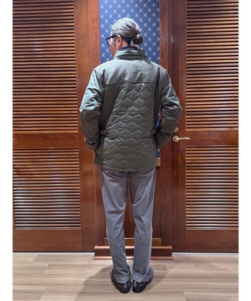 BROOKS BROTHERS（ブルックスブラザーズ）の「ポリエステルブレンド　キルティング×ツイード　フィールドジャケット（ミリタリージャケット・メンズ・カーキ・LARGE/MEDIUM/SMALL/X-LARGE）」の5枚目の写真