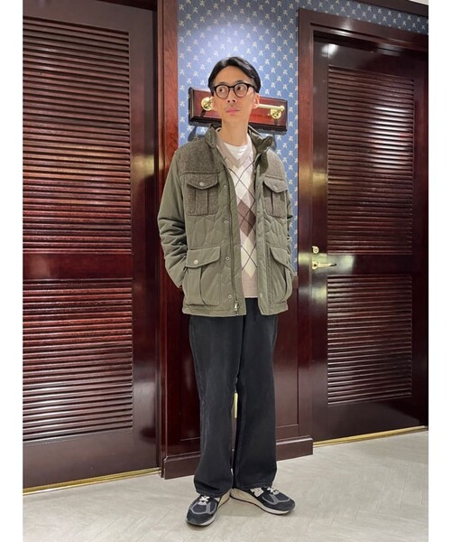 BROOKS BROTHERS（ブルックスブラザーズ）の「ポリエステルブレンド　キルティング×ツイード　フィールドジャケット（ミリタリージャケット・メンズ・カーキ・LARGE/MEDIUM/SMALL/X-LARGE）」の6枚目の写真