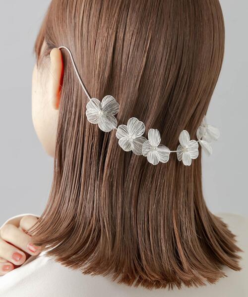 メタルフラワーバックカチューシャ（その他ヘアアクセサリー）｜SMELLY