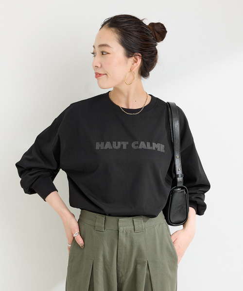 B.C STOCK（ベーセーストック）の「手洗い可 / フロッキープリントロゴロンTEE（Tシャツ/カットソー・レディース・ホワイト/ブラック・FREE）」の14枚目の写真