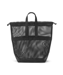 無印良品(ムジルシリョウヒン)の立体メッシュ持ち手付き巾着 M 約33×13×31cm(トラベルグッズ)