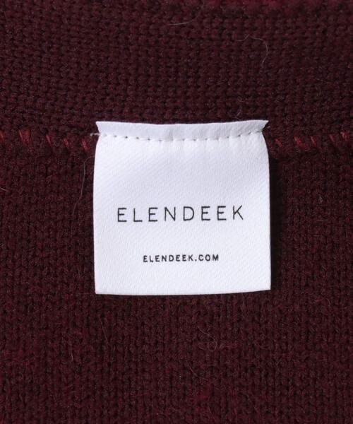 URBAN RESEARCH ROSSO WOMEN（アーバンリサーチ　ロッソ）の「ELENDEEK　CREW-NECK RACCOON MIX WCARDIGAN（カーディガン/ボレロ・レディース・ベージュ系その他/ボルドー・1/2）」の14枚目の写真