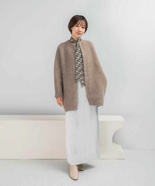 ELENDEEK CREW-NECK RACCOON MIX WCARDIGAN（カーディガン/ボレロ