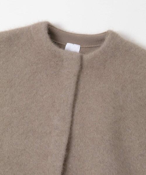 URBAN RESEARCH ROSSO WOMEN（アーバンリサーチ　ロッソ）の「ELENDEEK　CREW-NECK RACCOON MIX WCARDIGAN（カーディガン/ボレロ・レディース・ベージュ系その他/ボルドー・1/2）」の5枚目の写真