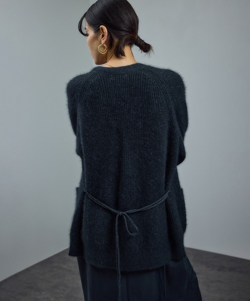 セール】【WEB限定】フォックスウールVネックニットカーディガン