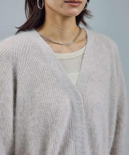 セール】【WEB限定】フォックスウールVネックニットカーディガン