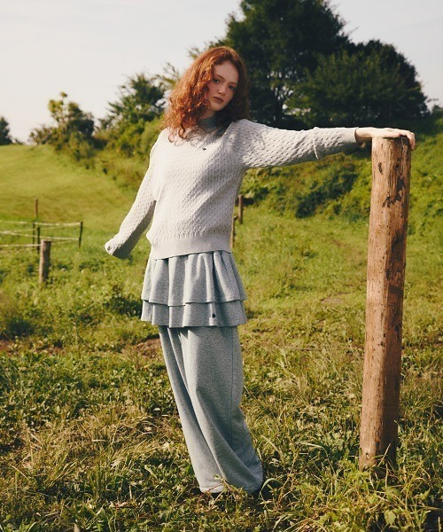 Heather(ヘザー)の「【POLO BCS(ポロ・ビーシーエス)】フリルレイヤードパンツ 595467(その他パンツ・レディース・グレー/ネイビー・FREE)」の4枚目の写真