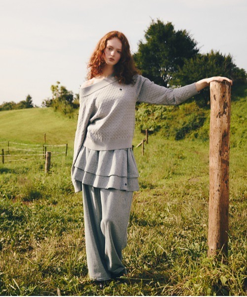 Heather(ヘザー)の「【POLO BCS(ポロ・ビーシーエス)】フリルレイヤードパンツ 595467(その他パンツ・レディース・グレー/ネイビー・FREE)」の5枚目の写真